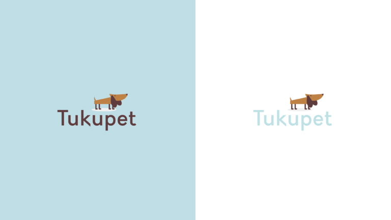 Logotipo de Tukupet en sus dos versiones de color